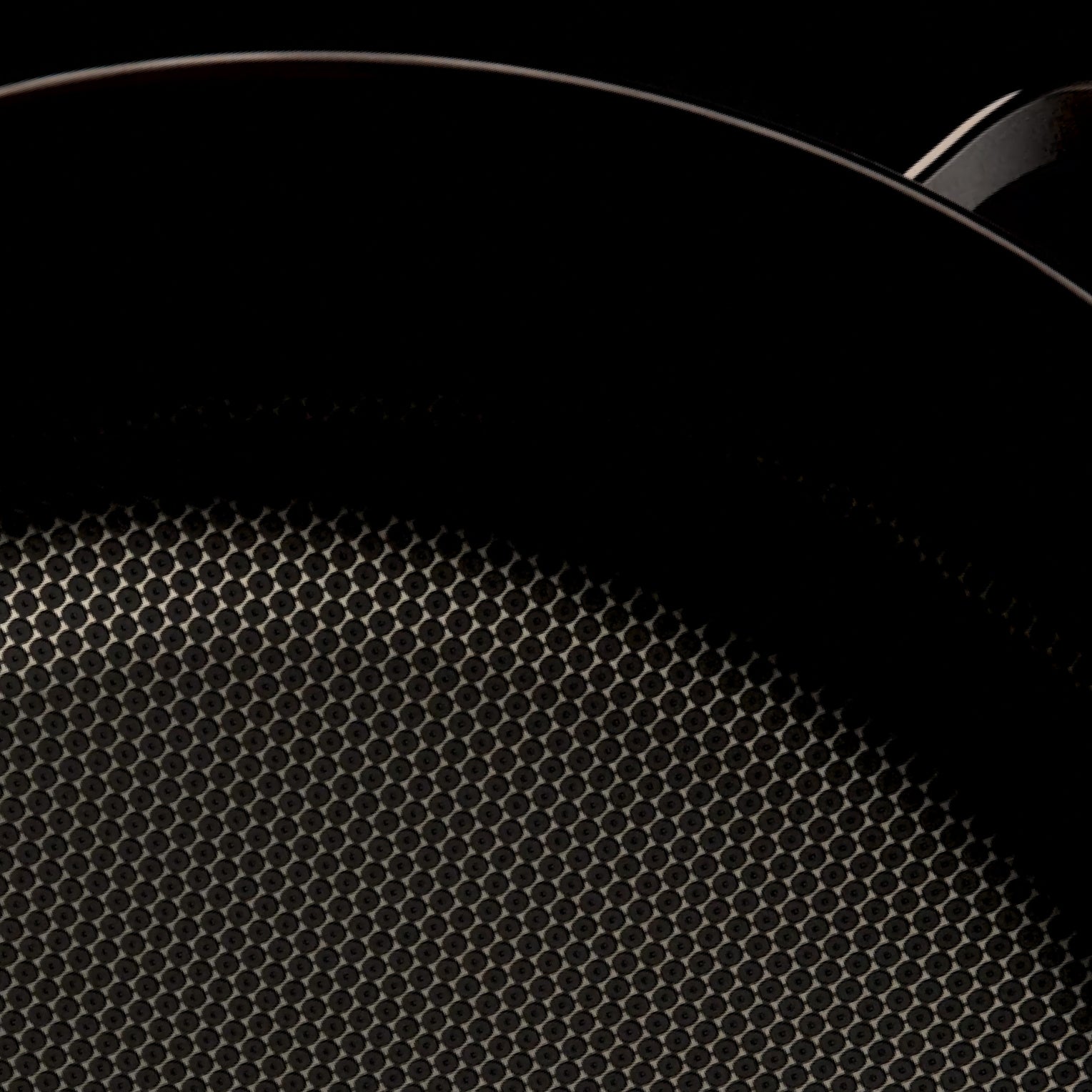 Close-up of textured titanium interior